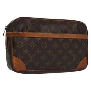 LOUIS VUITTON Monogram Compiegne 28 Clutch Bag M51845 LV Auth 111802